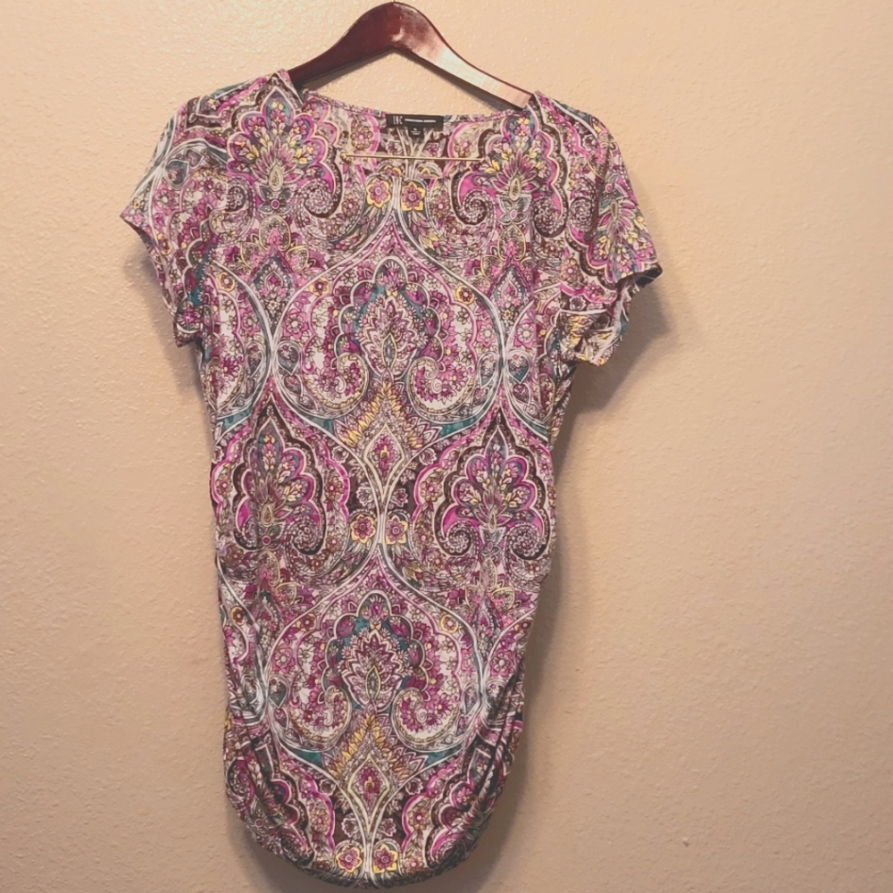 INC International Concepts size XL Short Sleeves Woman's Tunic Top